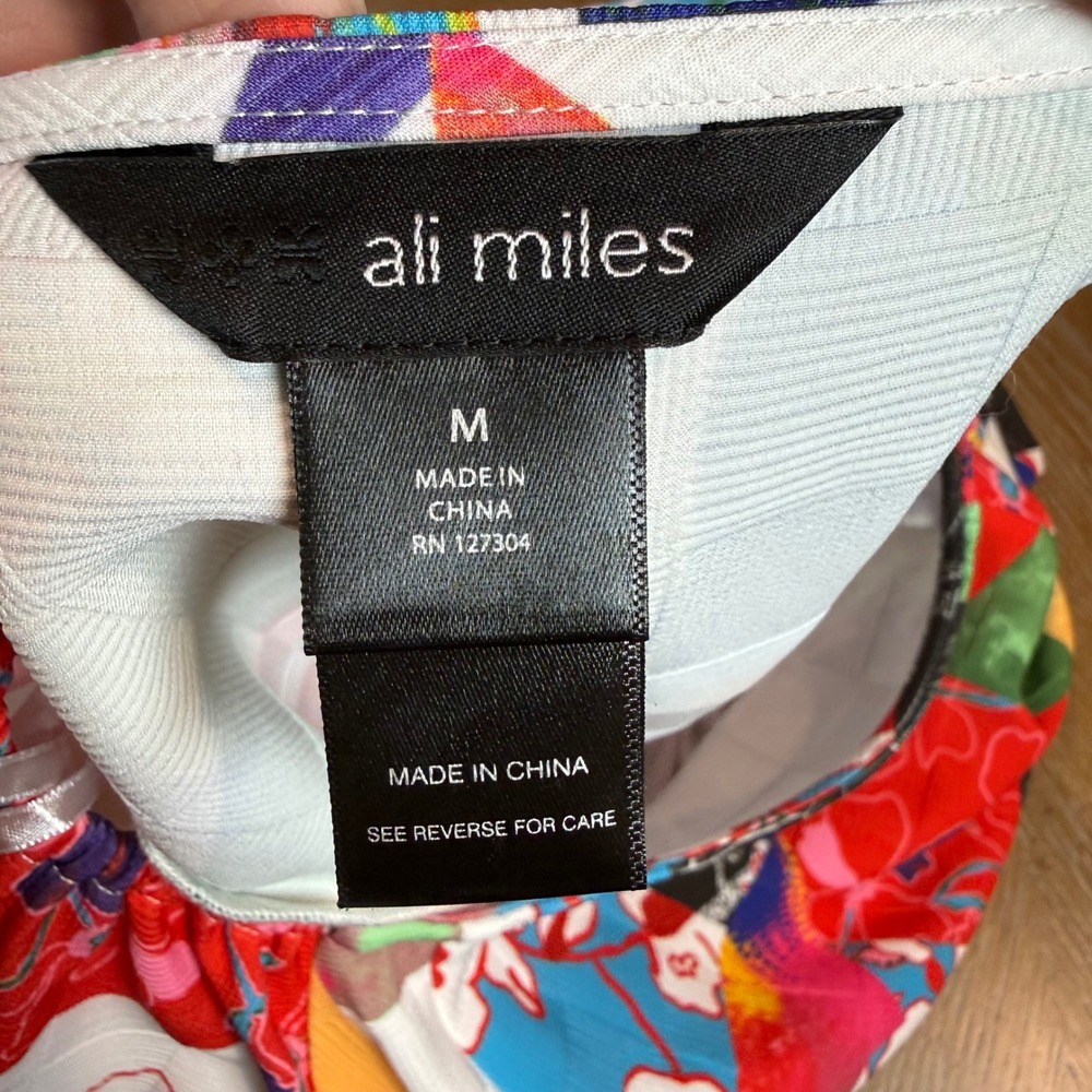 Ali Miles NWT Patchwork Pattern Bell Sleeve Blous… - image 4